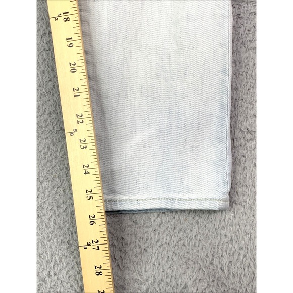 7 For All Mankind Jeans Womens  Size 28 Patchwork Blue Denim Distressed Jeans - Picture 3 of 10